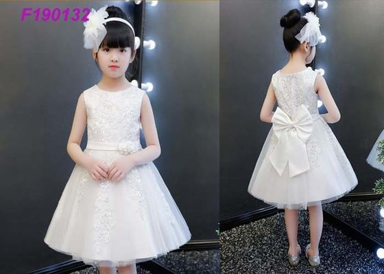 Embroidery Ivory Lace Flower Girl Dresses / Short Casual Simple Flower Girl Dresses