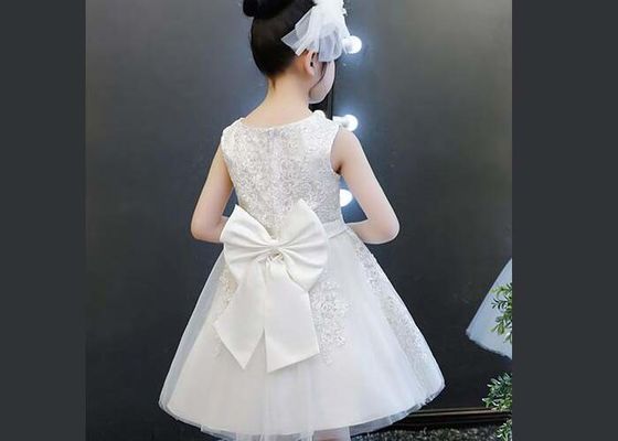 Embroidery Ivory Lace Flower Girl Dresses / Short Casual Simple Flower Girl Dresses