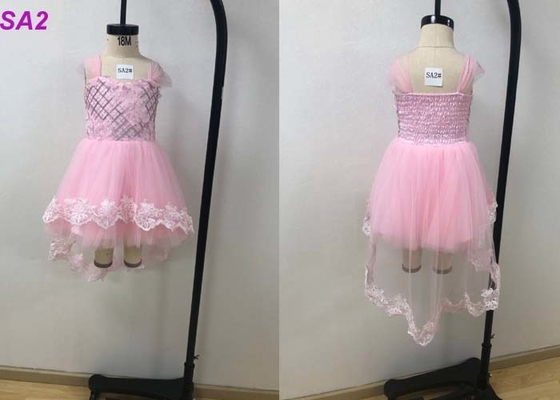 Robes de la demoiselle d'honneur des enfants roses de robe d'été pour la couleur multi de noce facultative