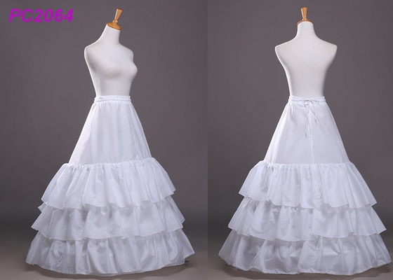 Jupon de crinoline de longueur de thé de jupon/jupon de robe de boule de cercles du blanc six