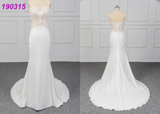 Conception de gaine nuptiale une ligne ordre de robe de mariage de robe de boule votre rêve de beauté