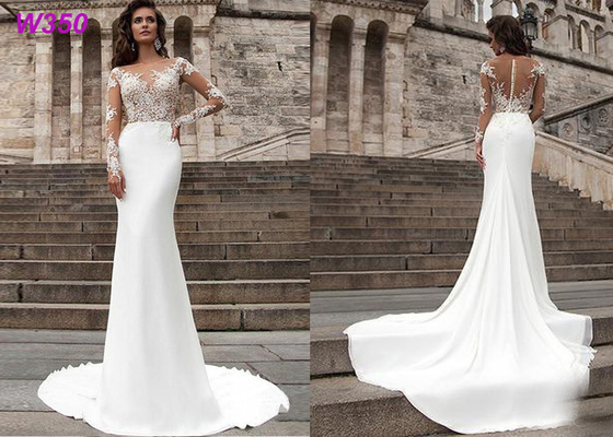 Échouez la série boutonnent la robe de mariée 2019 de Bohème arrière de la Turquie de sirène de robe de mariage